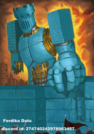 golem destroying wall